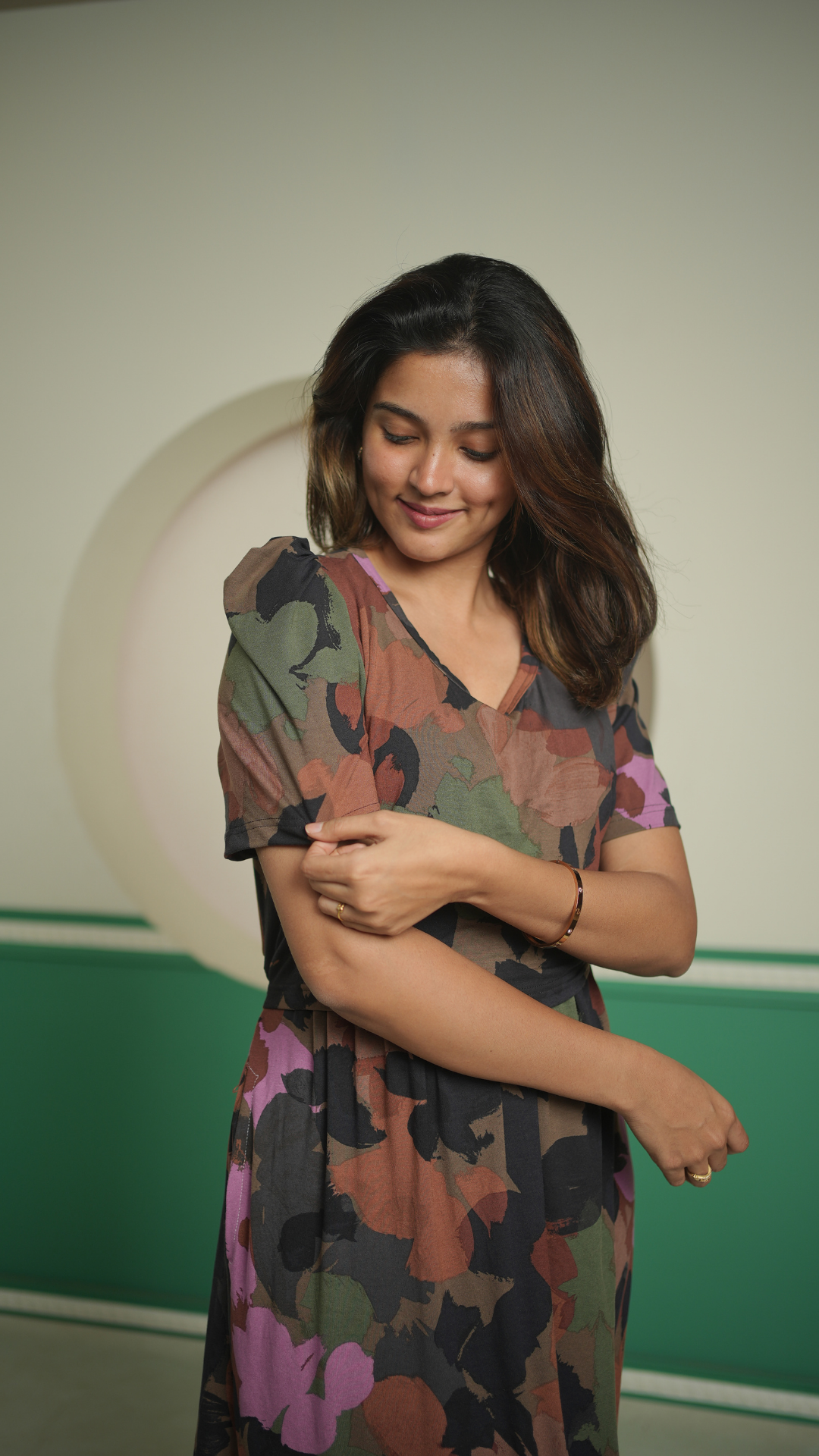 Electric Storm | Zipless Maternity Maxi | Calf Length