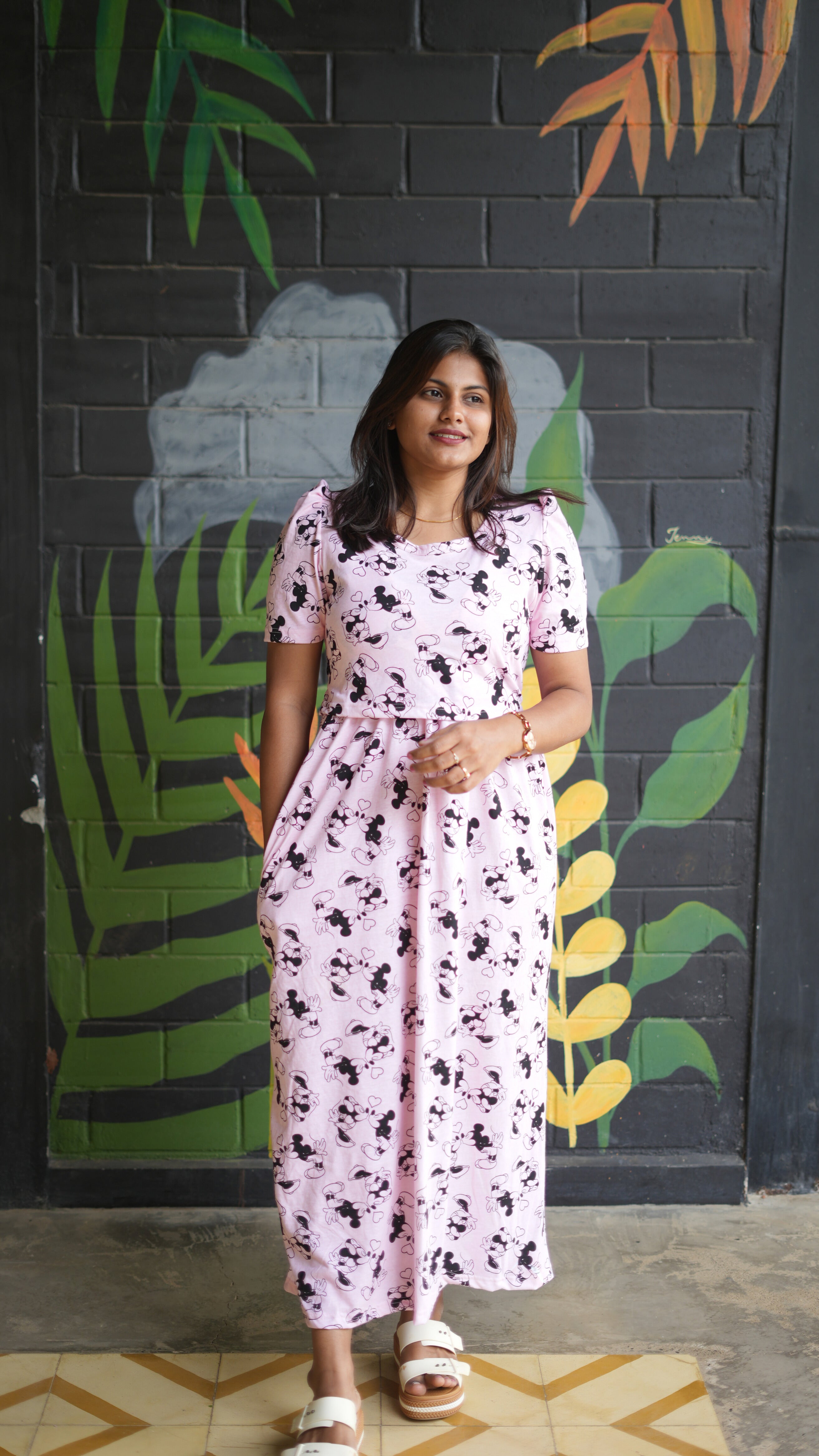 Mickey | Zipless Maternity Maxi | Full Length | Puff Sleeve