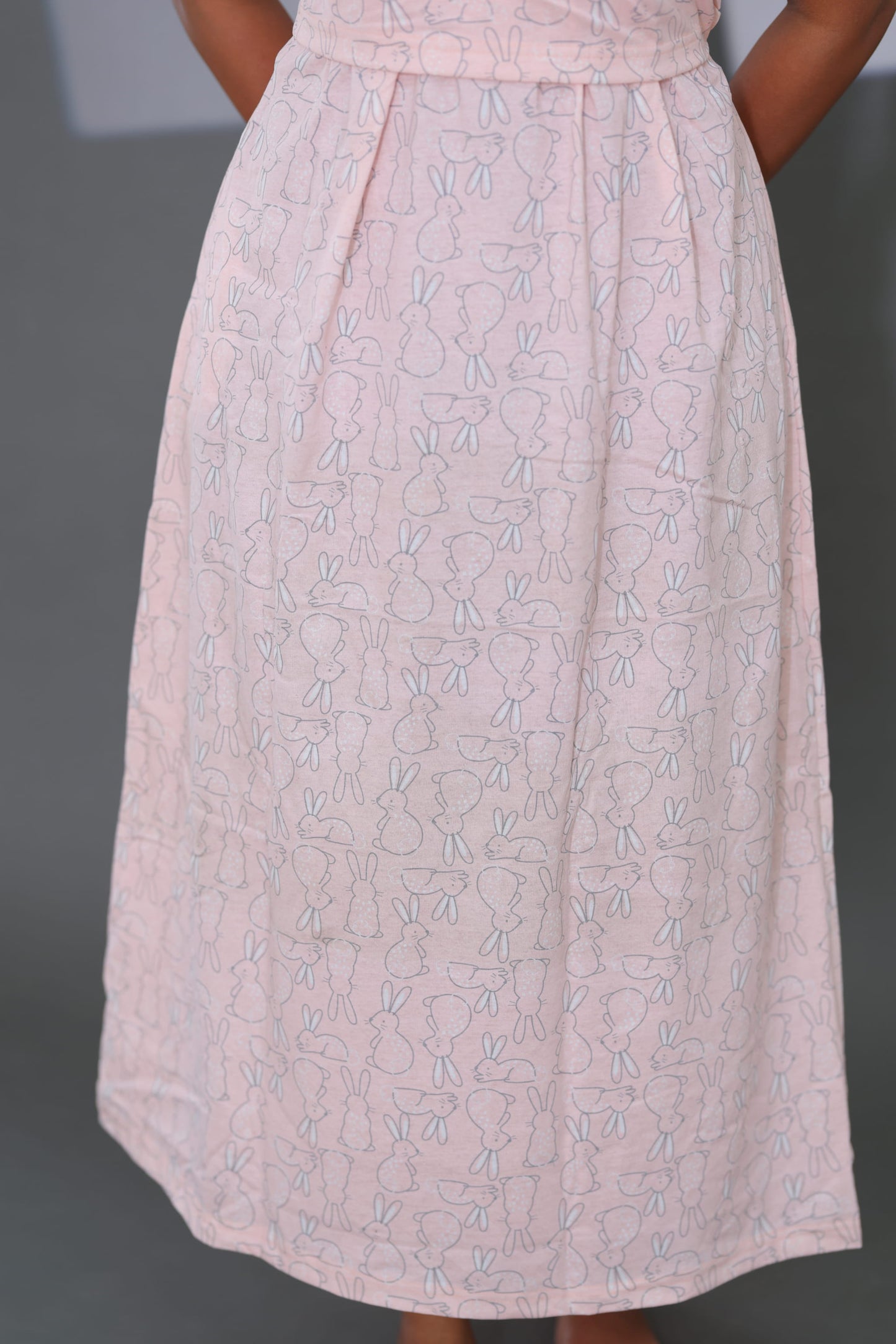 Pink Bunny | Zipless Maternity Maxi |Full Length