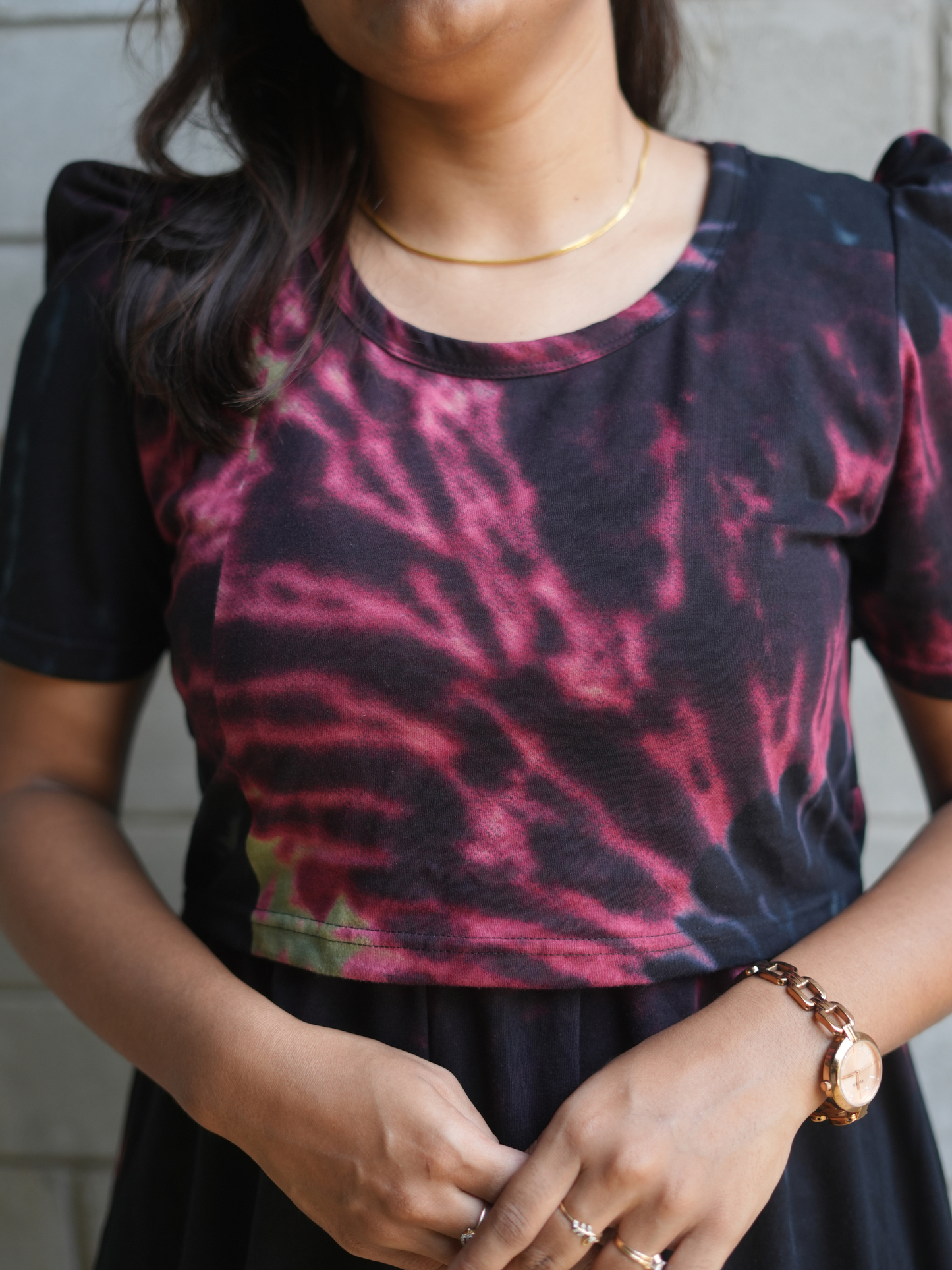 Black Tie & Dye | Zipless Maternity Maxi | Calf Length