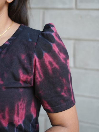 Black Tie & Dye | Zipless Maternity Maxi | Calf Length