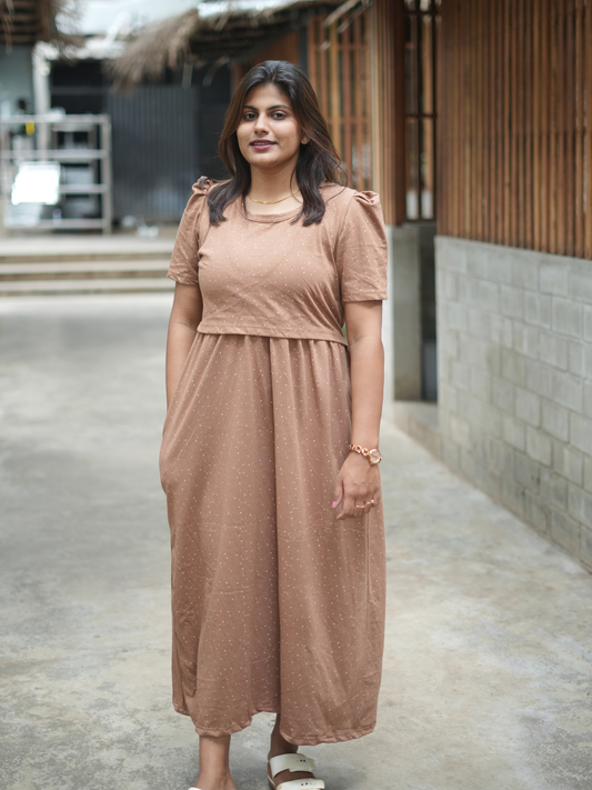 Glittery World | Zipless Maternity Maxi | Full Length