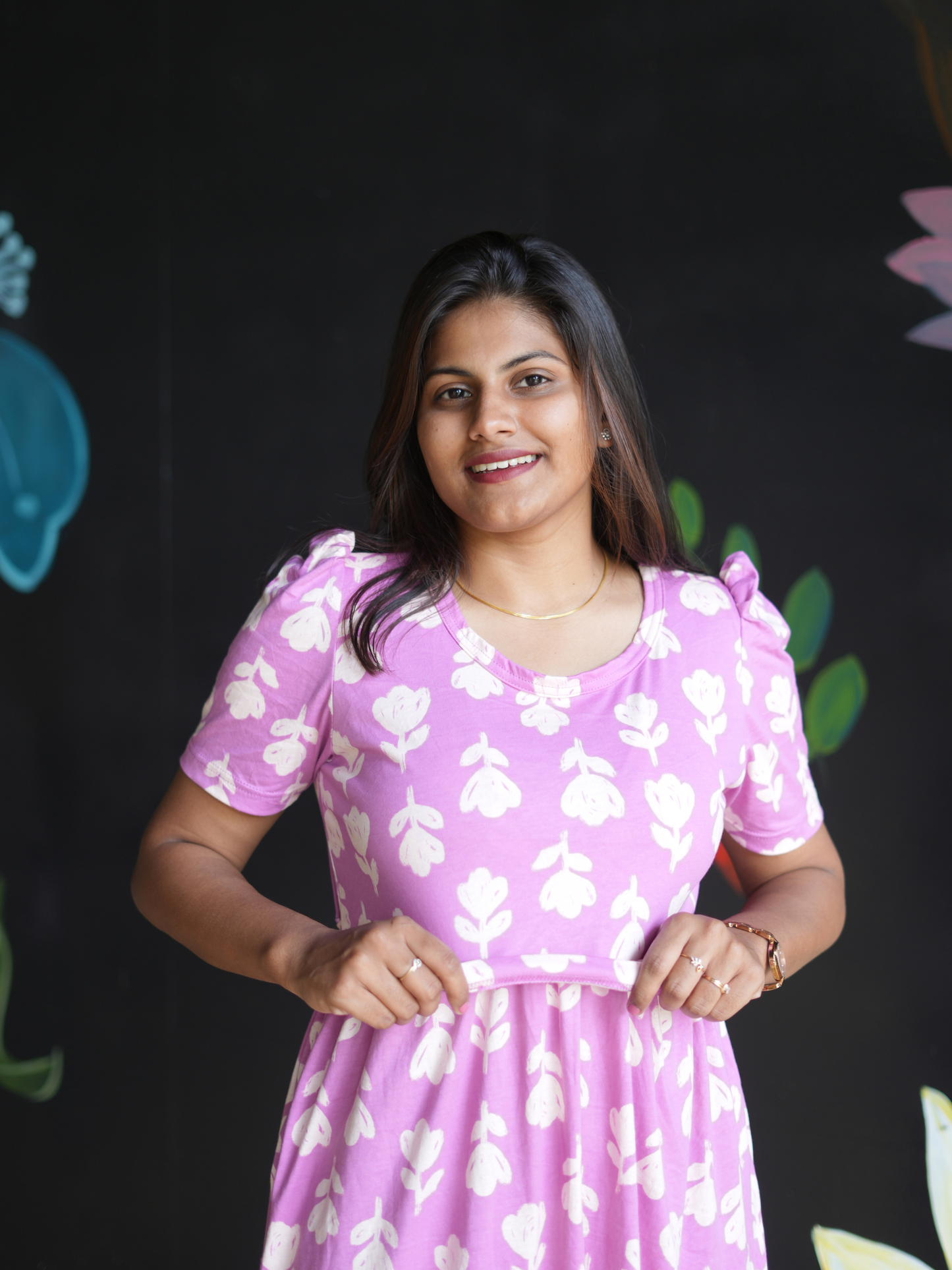 Pinky | Zipless Maternity Maxi | Full Length