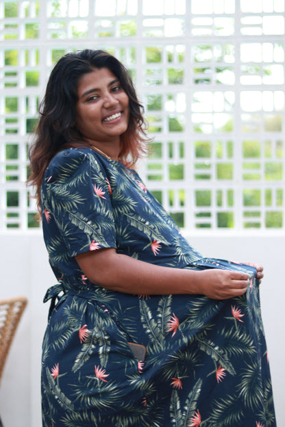 Tropical Garden |Full Length | Zipless Maternity Maxi