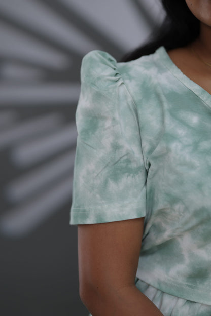 Teal Tie and Dye | Zipless Maternity Maxi | Full Length
