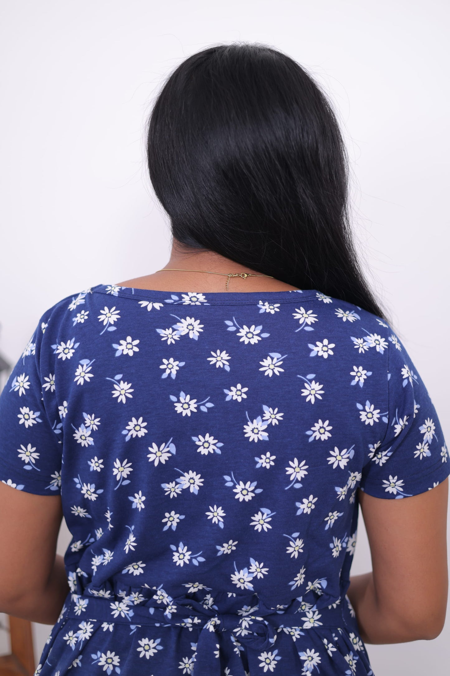 Blue Blossom | ZIPLESS Maternity MAXI | CALF LENGTH