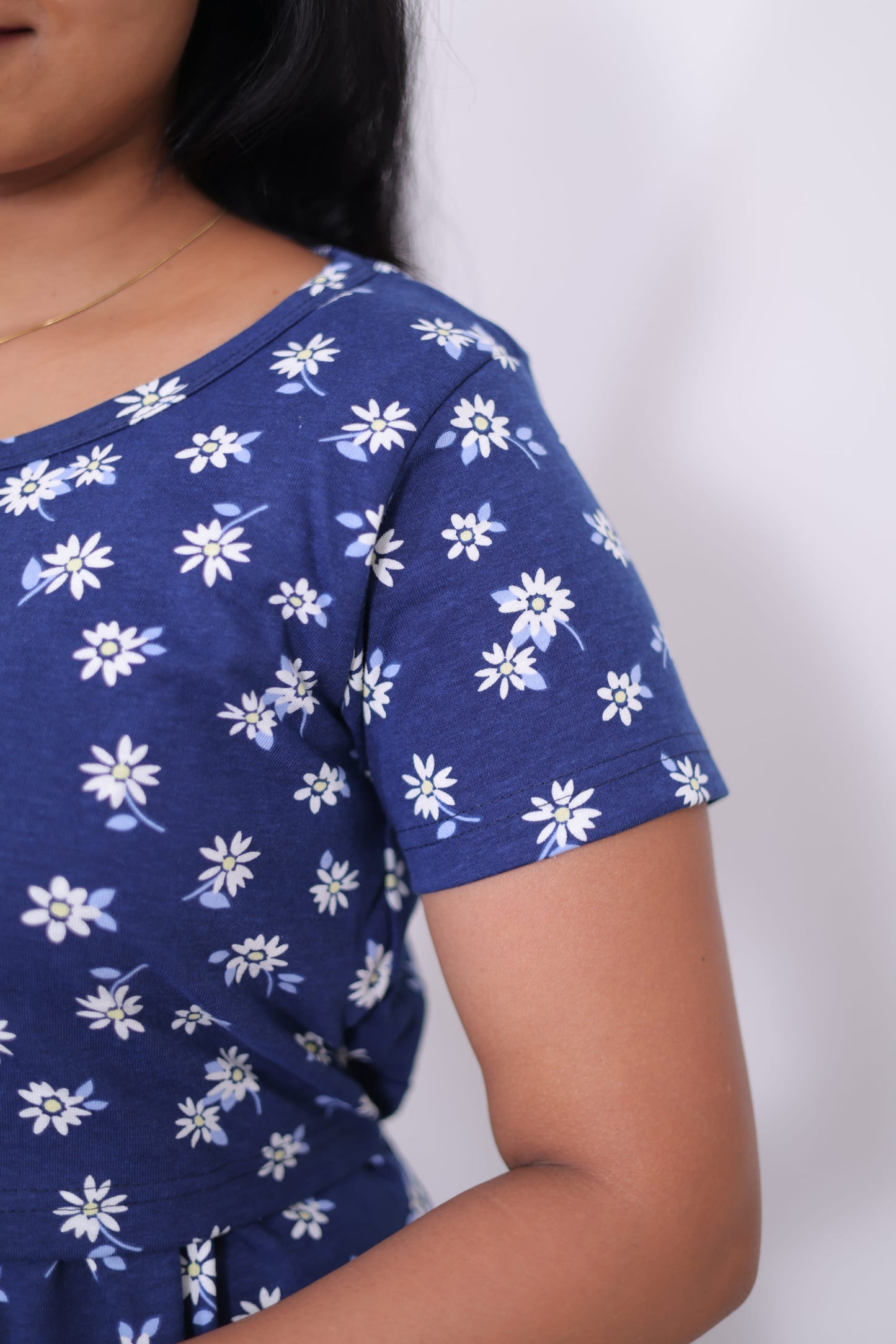 Blue Blossom | ZIPLESS Maternity MAXI | CALF LENGTH