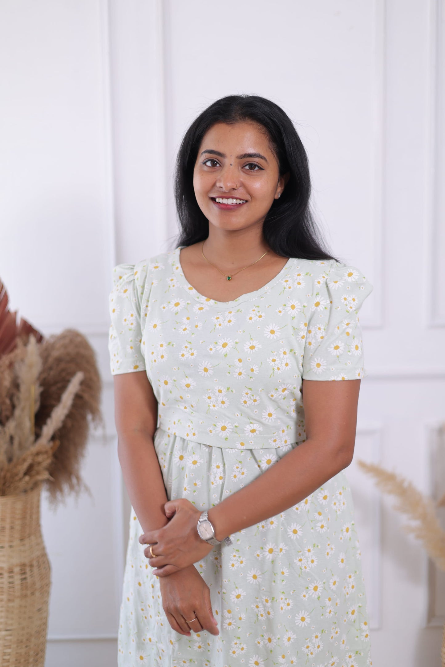 Chamomile Flower | ZIPLESS MATERNITY MAXI | CALF LENGTH