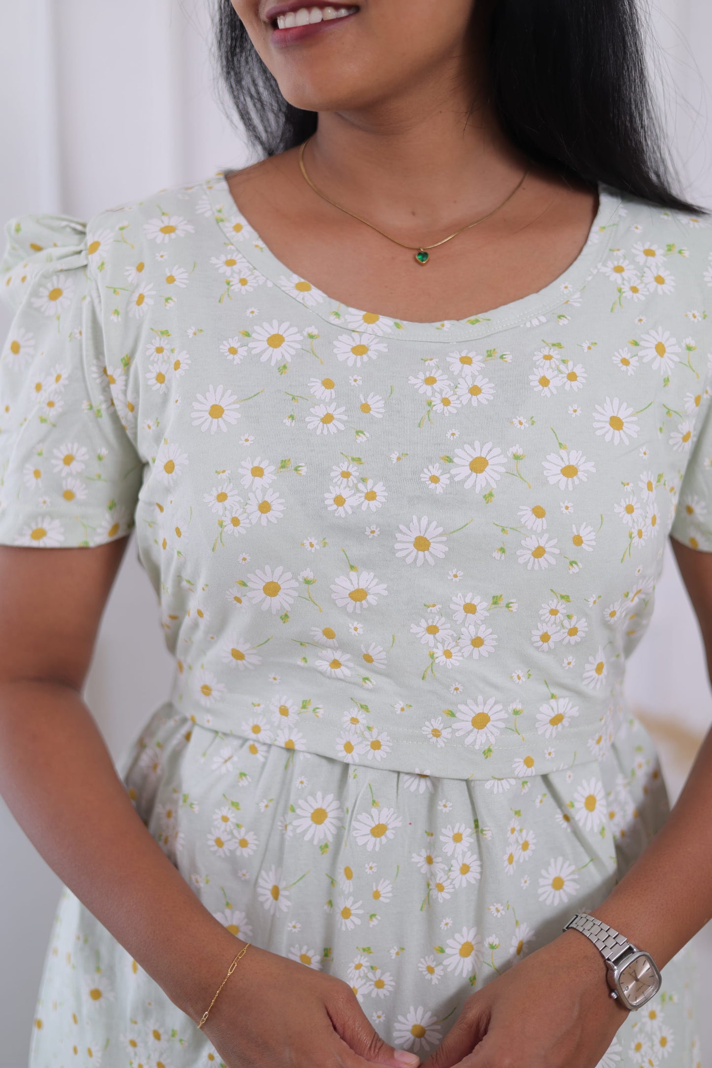 Chamomile Flower | ZIPLESS MATERNITY MAXI | CALF LENGTH