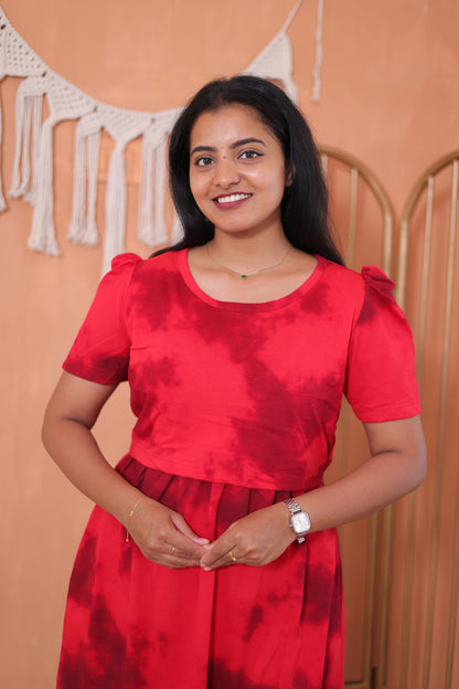 Cherry Blast | Zipless Maternity Maxi | Calf Length