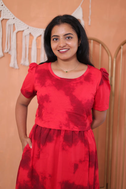Cherry Blast | Zipless Maternity Maxi | Calf Length