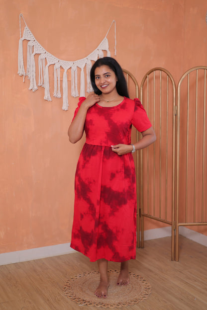 Cherry Blast | Zipless Maternity Maxi | Calf Length