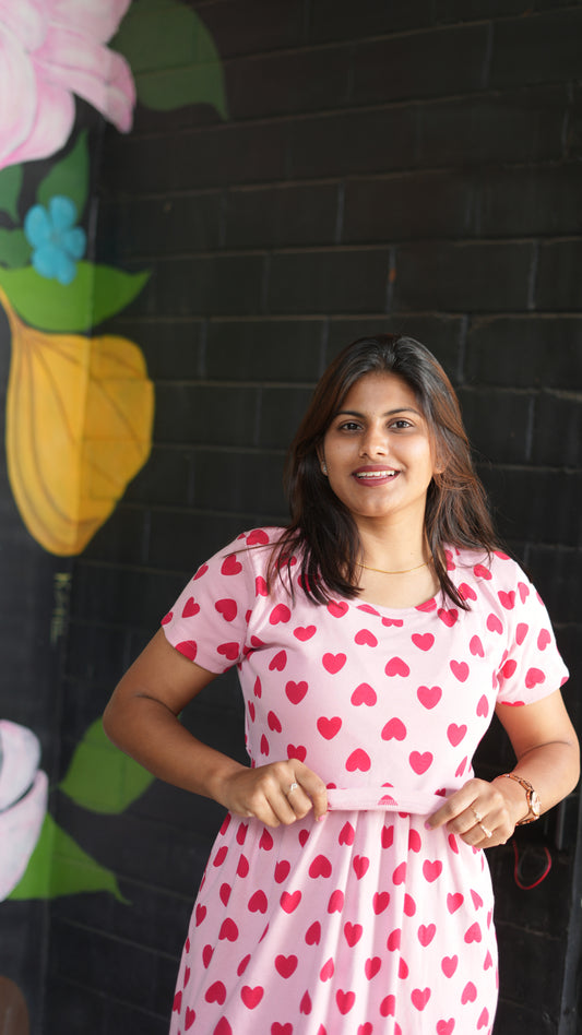 Heart maxi  | ZIPLESS MATERNITY MAXI | FULL LENGTH