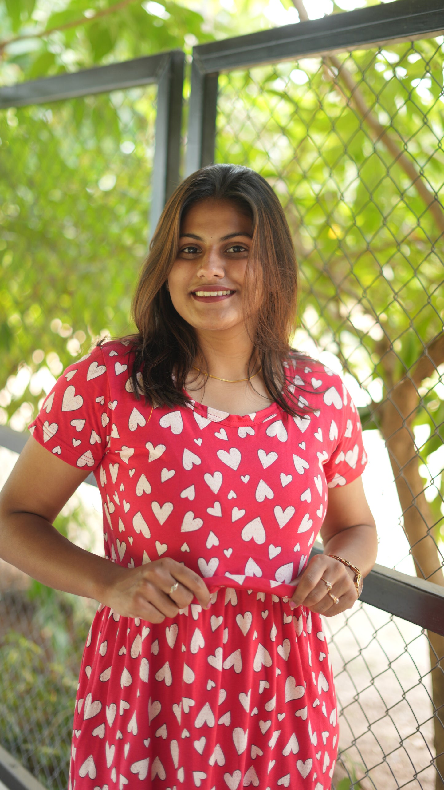 Red Heart | Zipless Maternity Maxi | Full Length