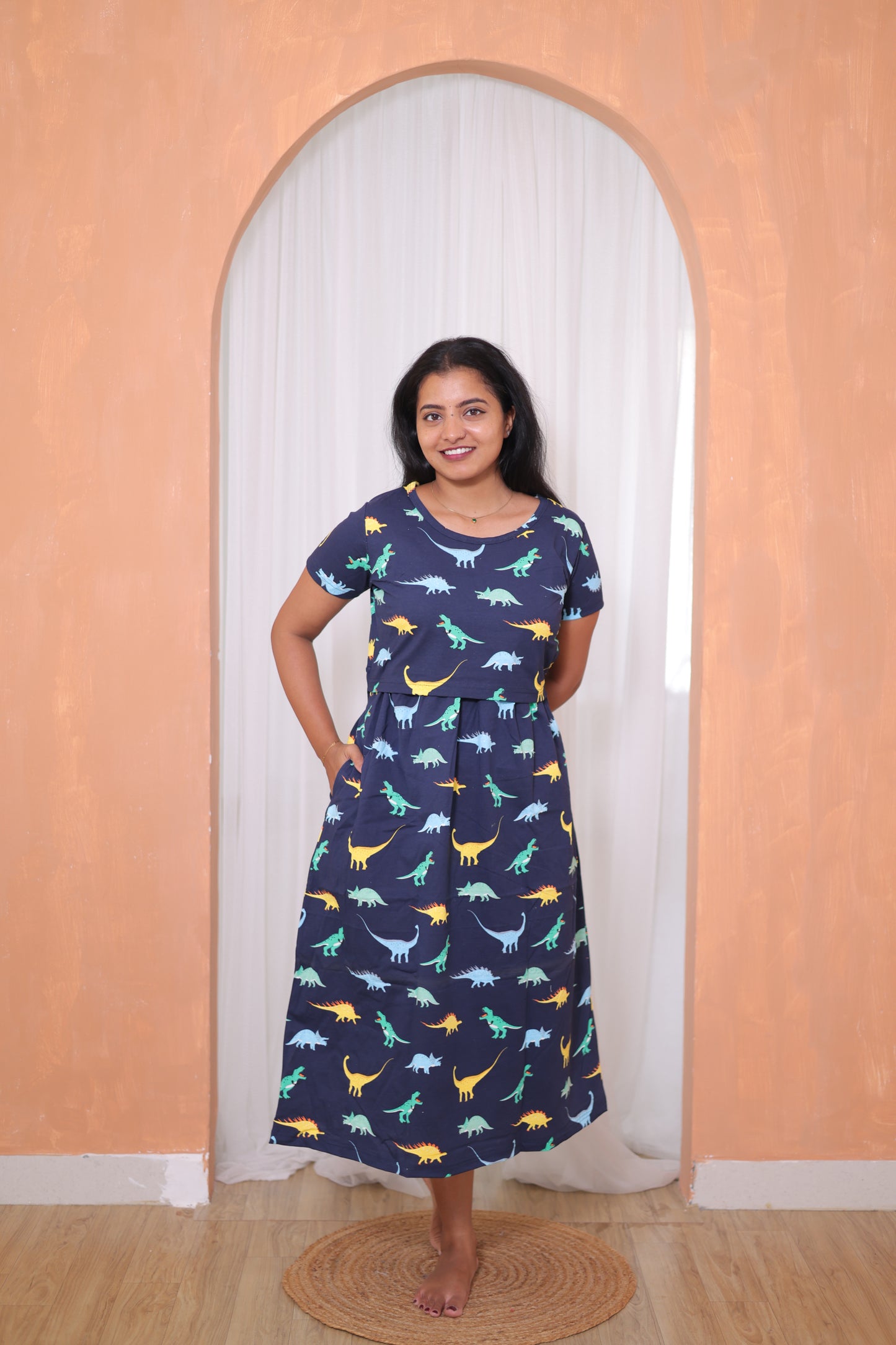 Lavender Micky | Zipless Maternity  Wear | Calf Length