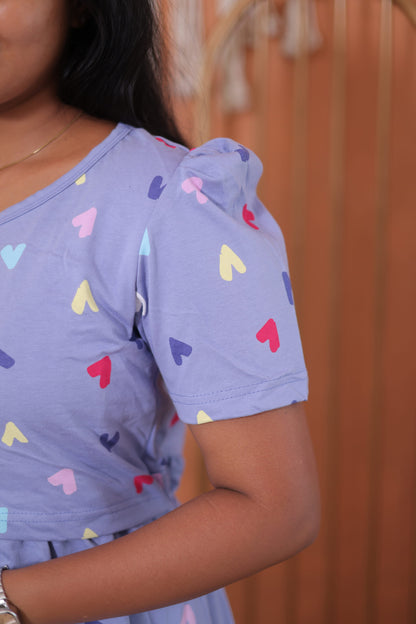 Little Hearts |  Zipless Maternity Maxi | Calf Length