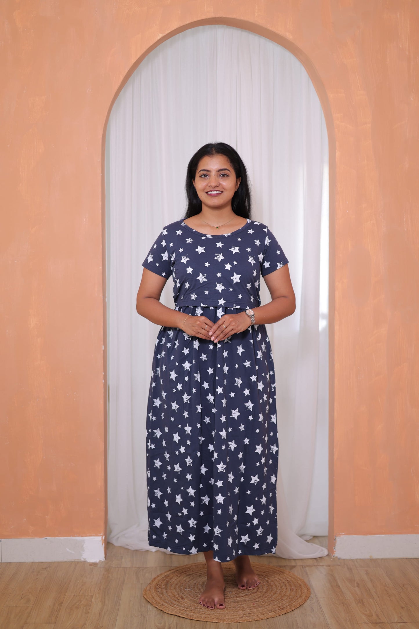 Blue Star | Zipless Maternity Maxi | Full Length