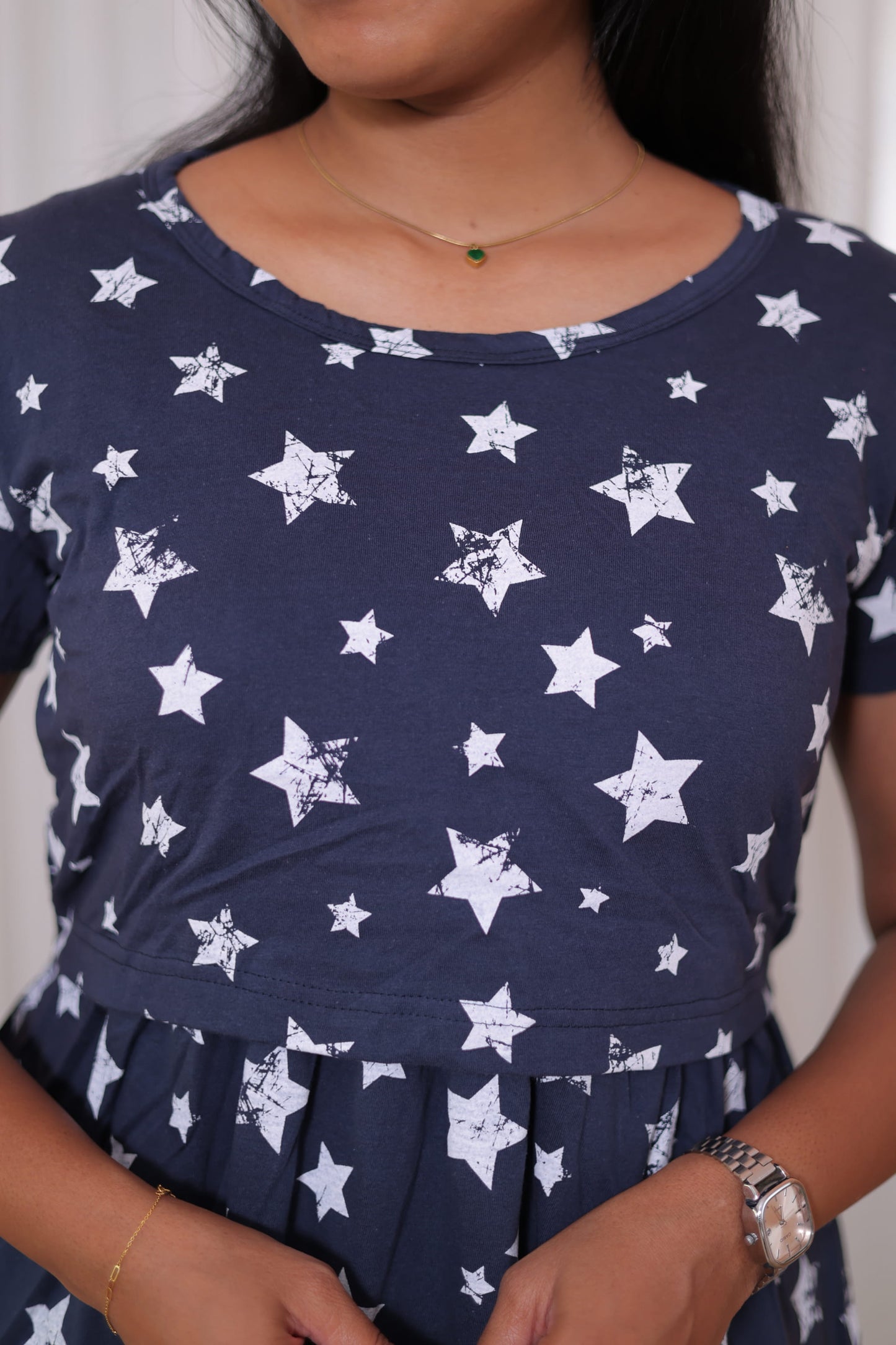 Blue Star | Zipless Maternity Maxi | Full Length