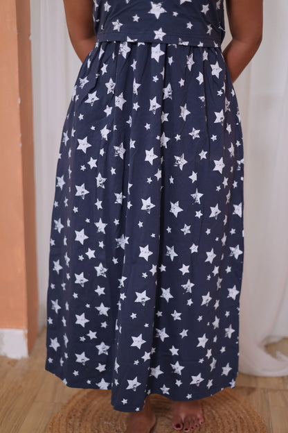 Blue Star | Zipless Maternity Maxi | Full Length