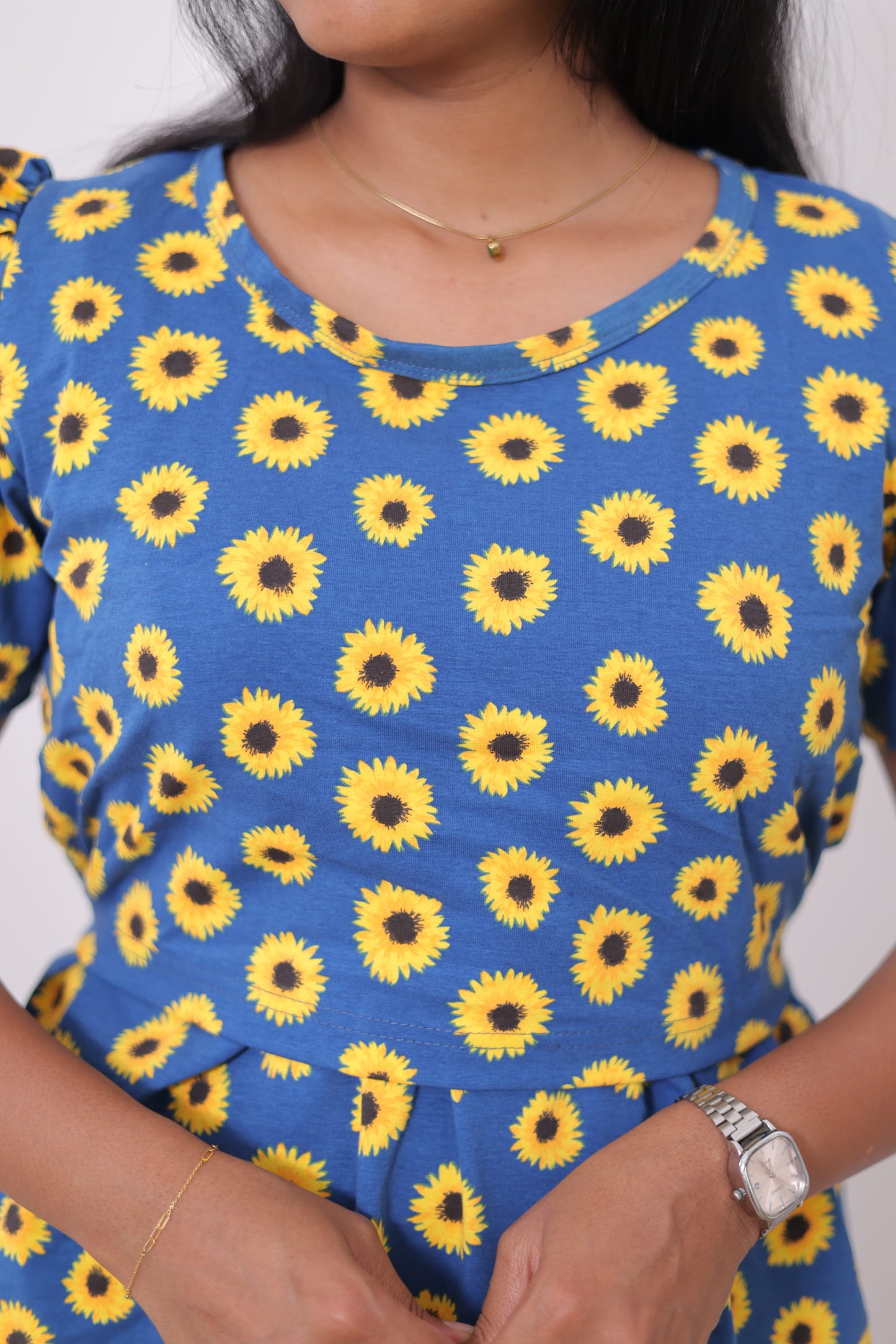 Sun Flower| Zipless Maternity Maxi | Calf Length