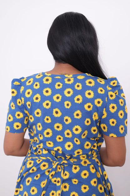 Sun Flower| Zipless Maternity Maxi | Calf Length