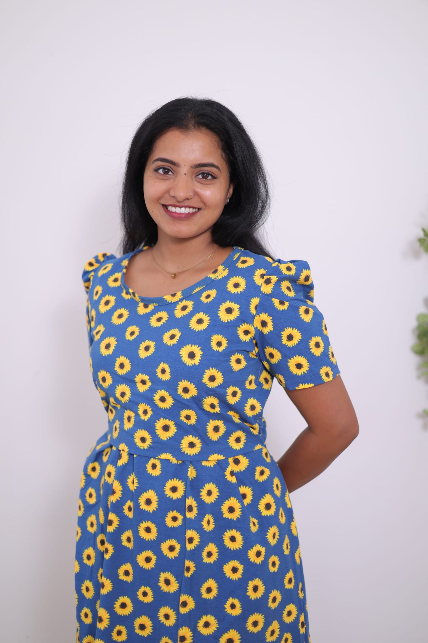 Sun Flower| Zipless Maternity Maxi | Calf Length