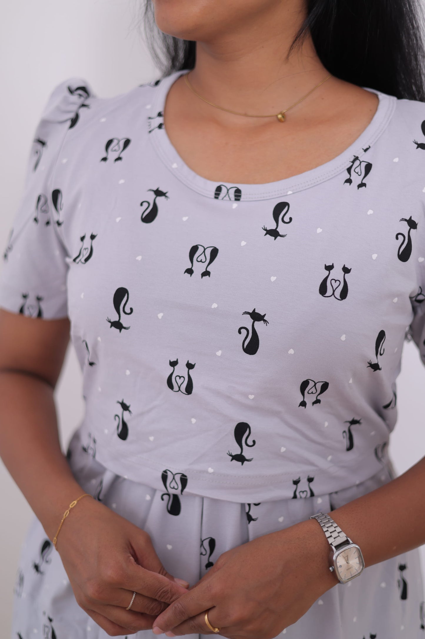 Meowww | Zipless  Maternity Maxi | Calf Length