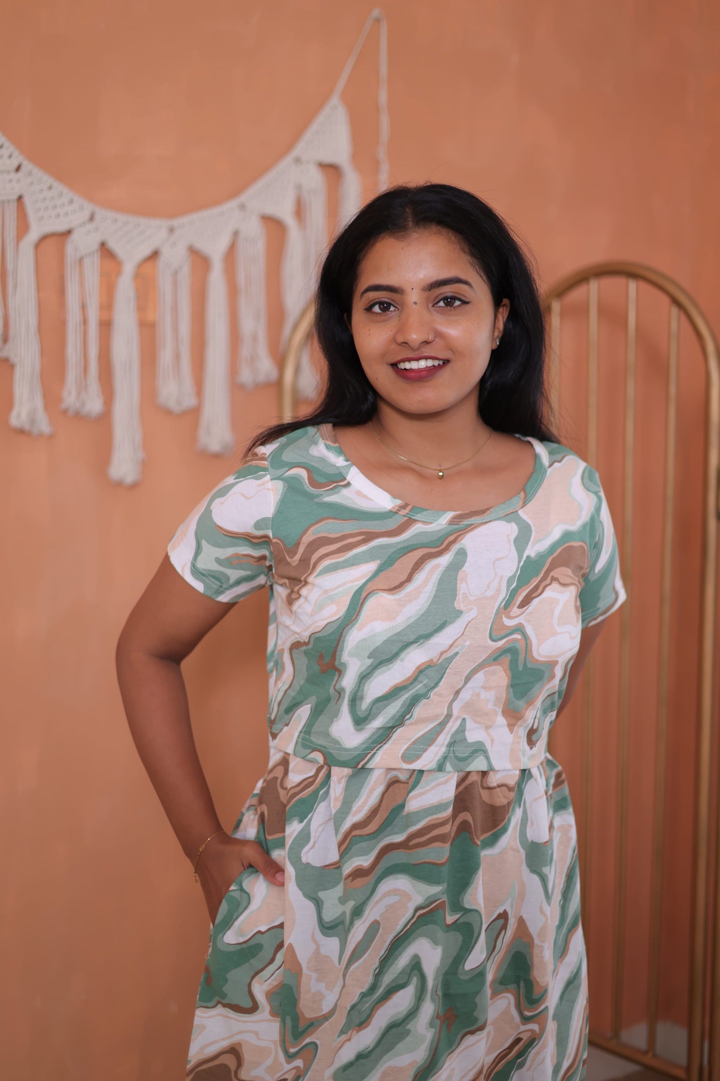 Marble | Zipless Maternity Maxi | Full Length