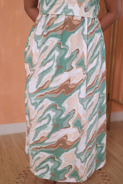 Marble | Zipless Maternity Maxi | Full Length