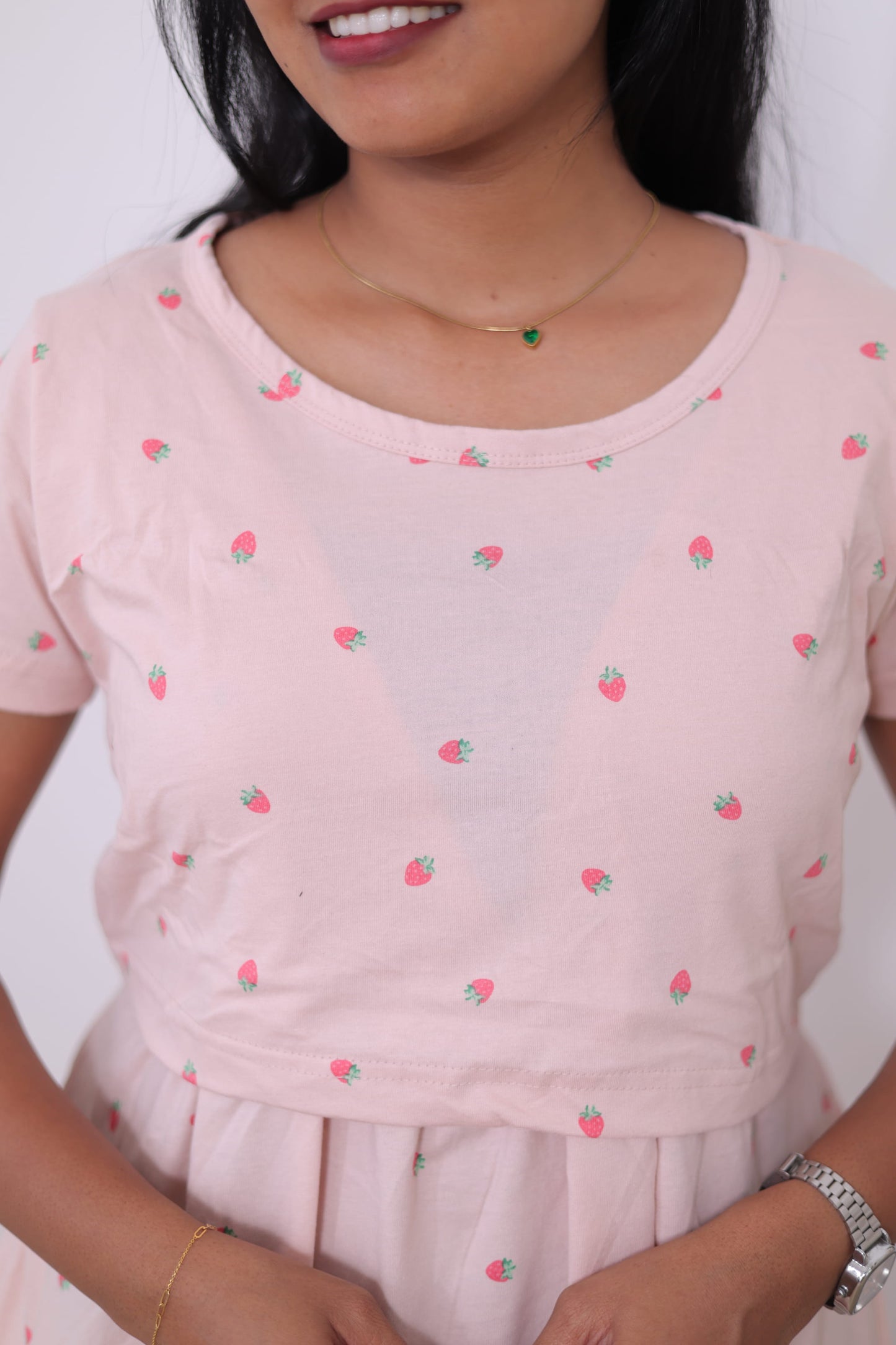Pink Meadow | Zipless Maternity Maxi | Full Length