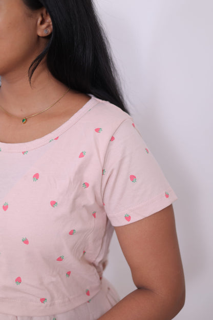 Pink Meadow | Zipless Maternity Maxi | Full Length