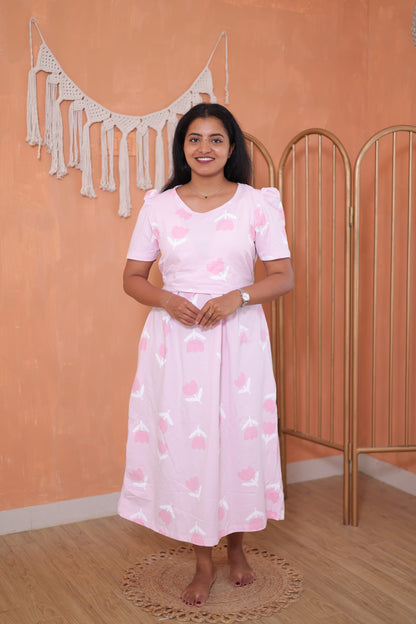 Pink Tulip | Zipless Maternity Maxi | Full Length