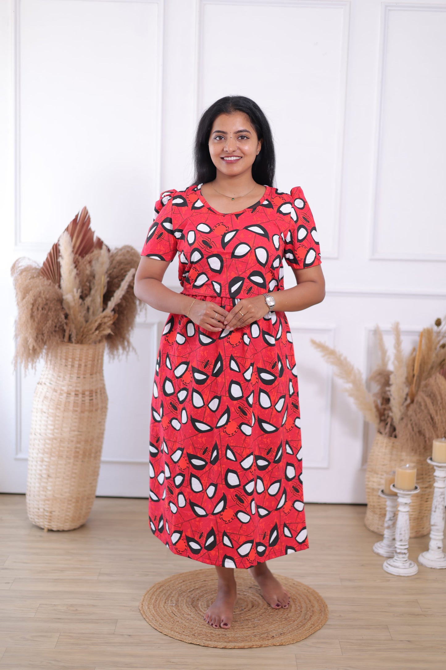 Spider Eye | Zipless Maternity Maxi | Calf Length