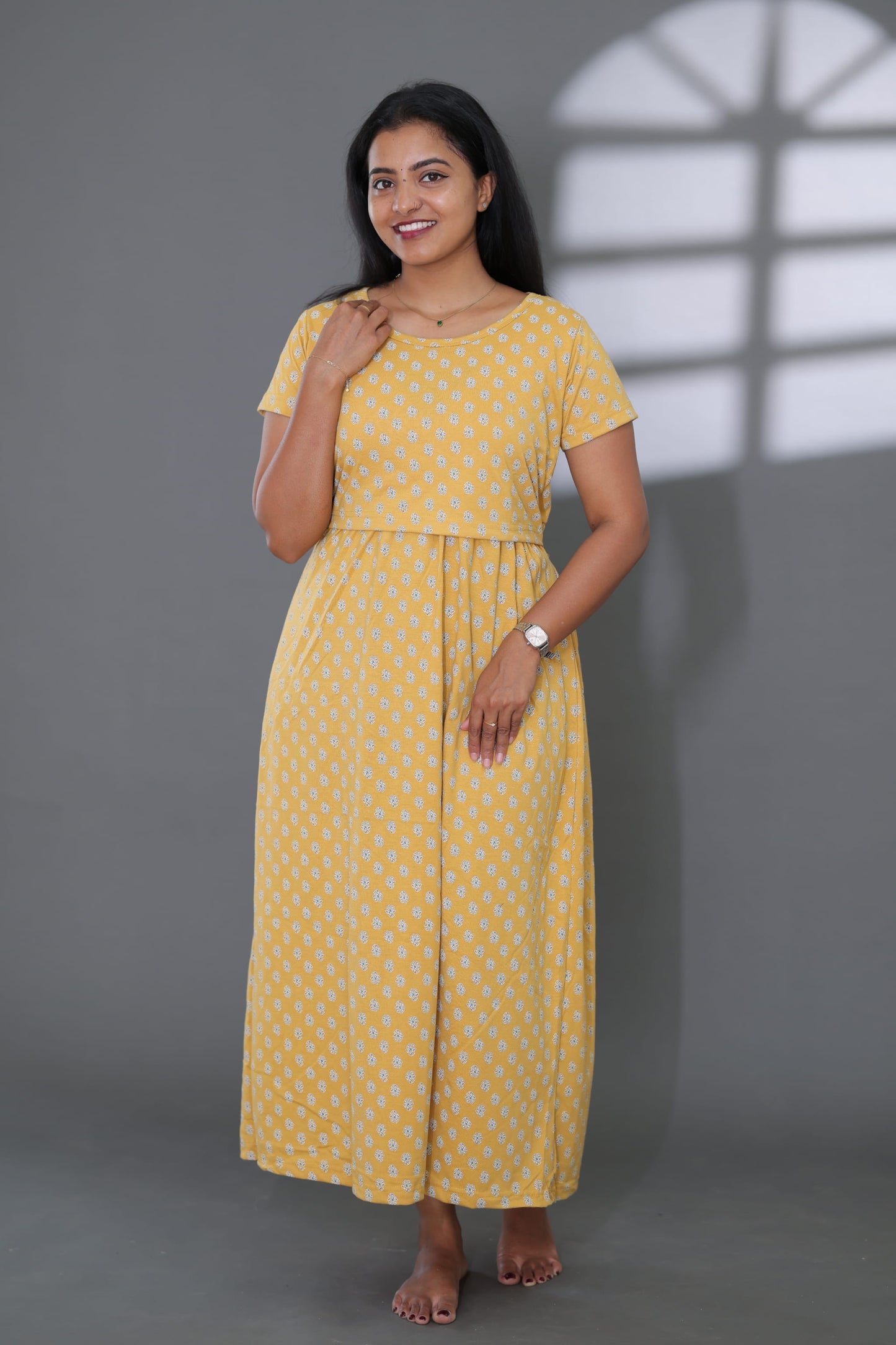 Yellove Floral | Zipless Maternity Maxi | Full Length